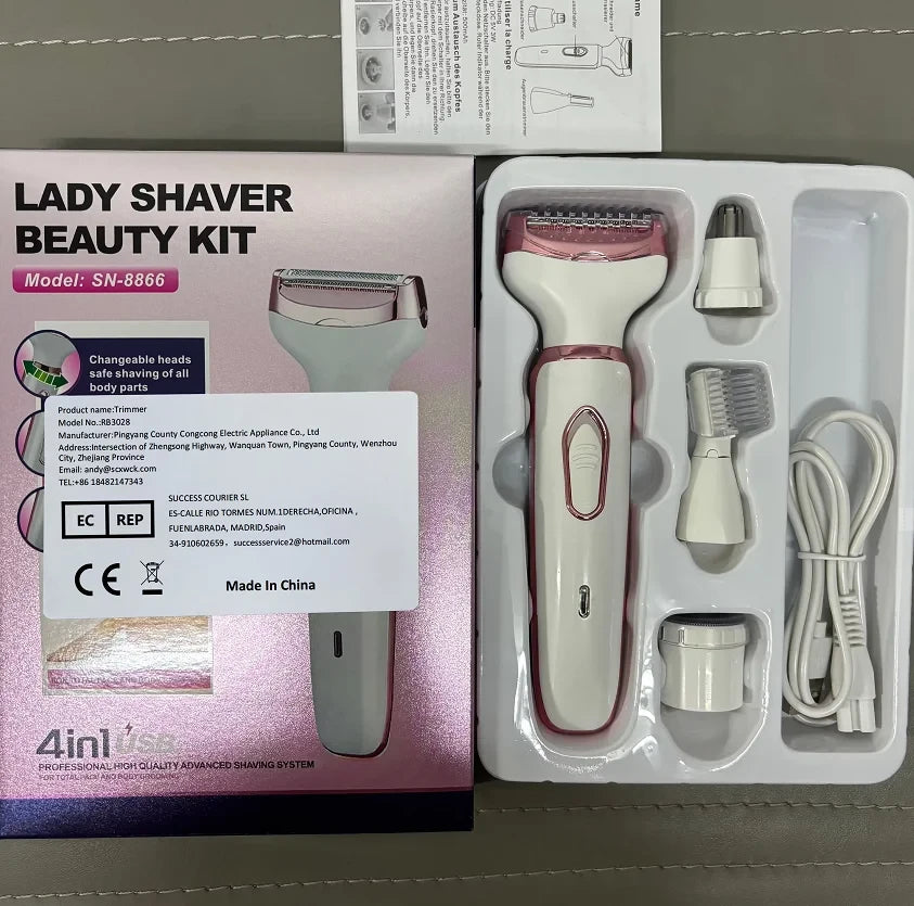 Rasoir Electrique Femme Quatre En Un