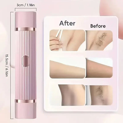 Rasoir électrique, appareil d'épilation portable, rasoir électrique rechargeable, rasoir indolore 2-en-1 à double tête