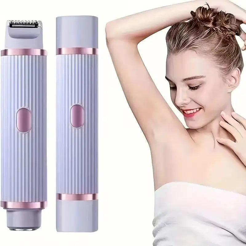 Rasoir électrique, appareil d'épilation portable, rasoir électrique rechargeable, rasoir indolore 2-en-1 à double tête