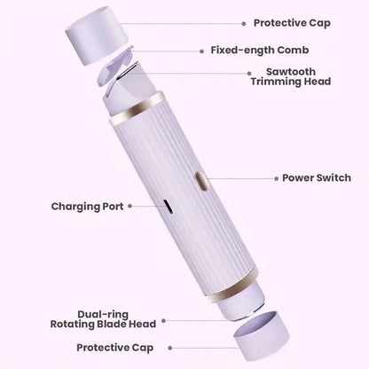 Rasoir électrique, appareil d'épilation portable, rasoir électrique rechargeable, rasoir indolore 2-en-1 à double tête