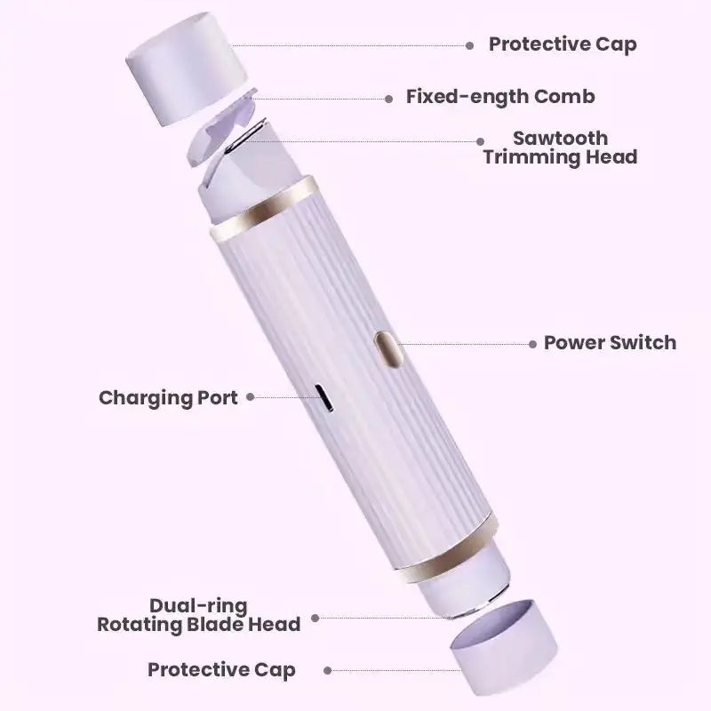 Rasoir électrique, appareil d'épilation portable, rasoir électrique rechargeable, rasoir indolore 2-en-1 à double tête