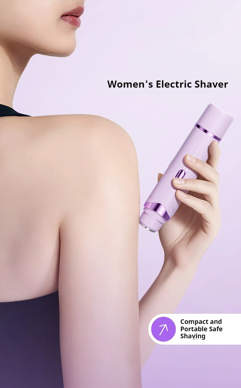 Rasoir électrique 2 en 1 pour femmes, épilation indolore, tondeuse corporelle Rechargeable, aisselles, moustache, épilateur