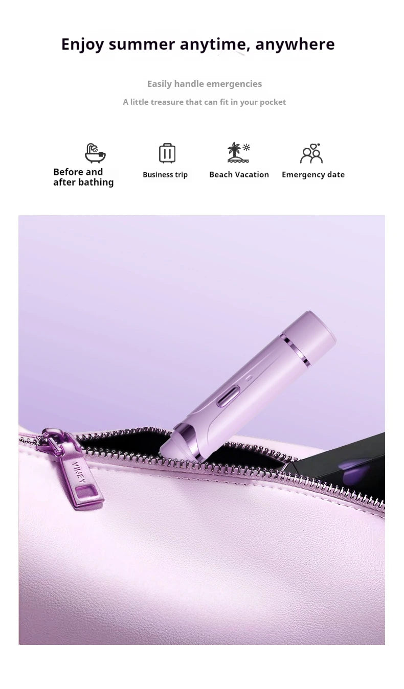 Rasoir électrique 2 en 1 pour femmes, épilation indolore, tondeuse corporelle Rechargeable, aisselles, moustache, épilateur