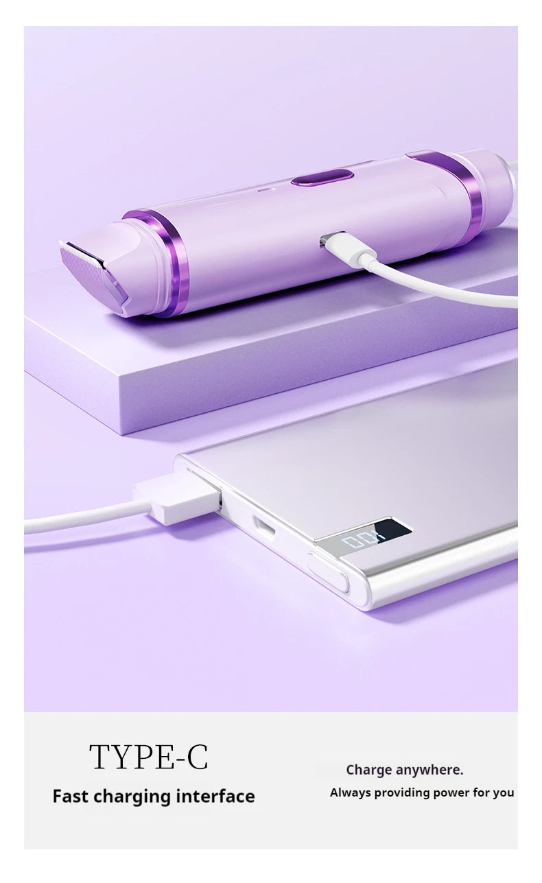 Rasoir électrique 2 en 1 pour femmes, épilation indolore, tondeuse corporelle Rechargeable, aisselles, moustache, épilateur